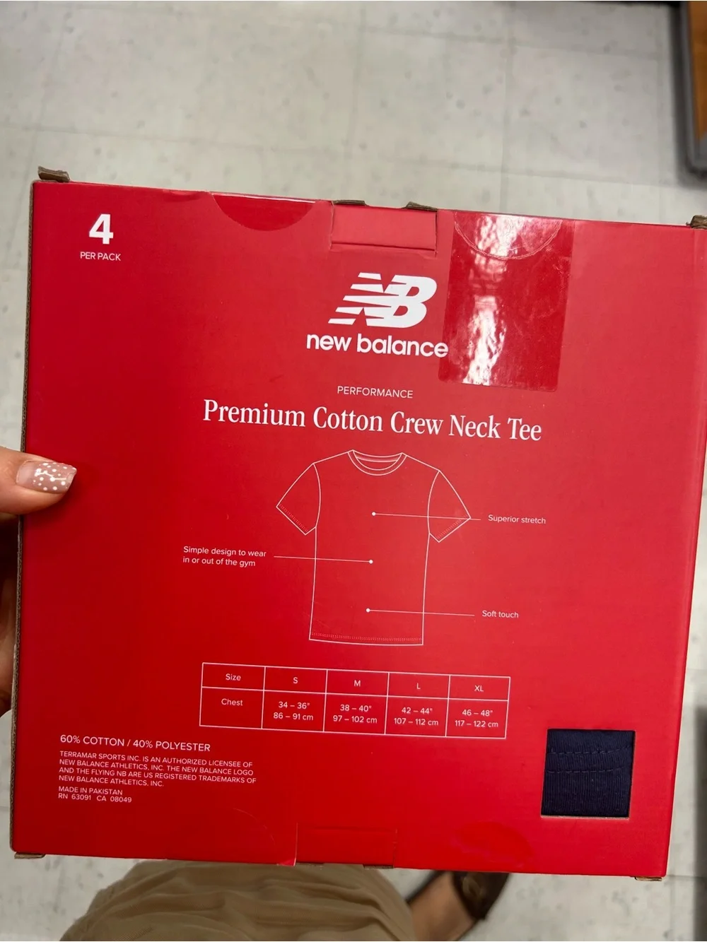 New Balance Premium Cotton Crew Neck Tee 4 pack